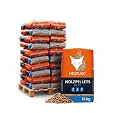 HEIZFUXX Holzpellets Blue Weichholzpellets Heizpellets Kaminpellets Ofenpellets Brennholz Pellet...