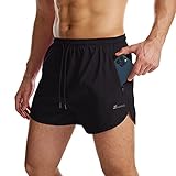 Suwangi Herren Sport Shorts Laufshorts Kurze Hose Schnell mit Innenslip Trocknend Sporthose mit...