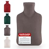 Blumtal Premium Wärmflasche mit Bezug aus Polar Fleece - Wärmeflasche aus Naturkautschuk -...