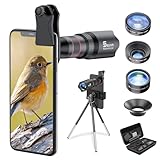 Selvim Handy Objektiv Linse Kit Lens Set 22X Teleobjektiv, 25X Makro Objektiv, 0,62X Weitwinkel,...