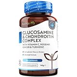 Glucosamin & Chondroitin Hochdosiert mit Vitamin C & Kurkuma – 2880mg Komplex – 180 Tabletten...