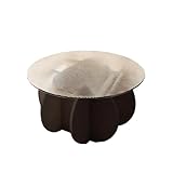YPIOUREN Couchtisch Aus Glas, Moderner Runder Akzenttisch, Couchtisch Aus Holz,for Empfangsbüros Im...