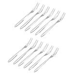 Bortivier 12 StüCk Dessertgabeln, 5,1 Edelstahl Mini-Salat Obstgabel Verkostungsgabeln...