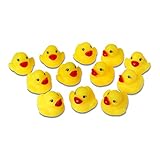 Schramm® 12 Stück Gummiente Quietsche Ente gelb ca. 3,5 cm Quietscheente Badeente Bade Ente Enten...