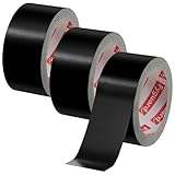 Fyguard 3 Rolle Panzertape, 48mm x 18m Panzerband Schwarz Wasserdichtes Reparaturband Gewebeband...