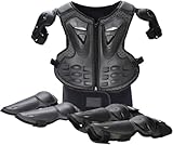 Fansport 5 Stück Motorrad Schutz Jacke,Kinder Motorrad rüstung mit Knieschoner Ellbogenschoner...