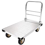 Klappbarer Plattformwagen Push Cart Dolly Kapazität 900kg Faltbarer Plattformwagen Transportwagen...