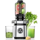 Entsafter, Slow Juicer, Entsafter Gemüse und Obst Testsieger mit | 350W DC-Ultrasilent-Motor |...