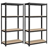 SONGMICS Schwerlastregal, 2er Set, Kellerregal, Lagerregal, 40 x 80 x 160 cm, Regal mit...