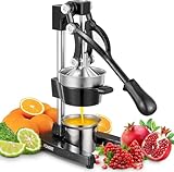 FOHERE Saftpresse Manuell, Professionelle Orangenpresse Handpresse für Orangen, Zitronen,...