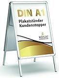 Dreifke Kundenstopper Keitum DIN A1 silber | beidseitig für 2 Plakate | Rückwand aus verzinktem...