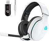 Gvyugke 2,4 GHz Wireless Gaming Headset für PC, PS4, PS5, Mac, Switch, Bluetooth Kabelloses...