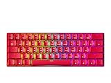 GK61 Hot-Swap Mechanische Gaming-Tastatur - 61 Tasten Mehrfarbige RGB-LED-Hintergrundbeleuchtung...