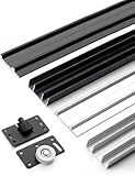Schiebetürschienen-Hardware-Set, Aluminiumschienen mit Riemenscheibe für reibungslosen Betrieb,...