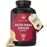 Roter Panax Ginseng | 600 mg (20% Ginsenoside) - 180 Ginseng Kapseln - Vegan & ohne unerwünschte...
