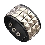 Jeilwiy Punk Armbänder für Männer Handgemacht Breit Geflochtene Manschette Schmuck Schwarz Braun...