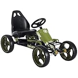 HOMCOM Go Kart Tretauto Tretfahrzeug mit Handbremse Kinderfahrzeug Kettcar Tretfahrzeug mit...
