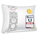 Orange Wave Kopfkissen 40x80cm Federkissen - 3-Kammer Daunenkissen und Federn Bettkissen, RDS und...
