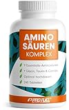 Aminosäuren Komplex hochdosiert - 240 Tabletten - 6.000 mg Aminosäuren pro Tag - 9 essentielle...