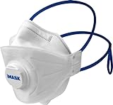 iMask 10x FFP2 Maske mit Ventil | Staubmasken Atemschutz Feinstaub | Faltbare Einwegmaske | Schutz...