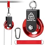 SupRovare 90mm Alu Umlenkrolle, Seilrolle Fitness mit U Haltebügel, Block Umlenkrollen für Seile...