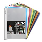 SIGNZ Schnellhefter DIN A4, stabil, 11 Stück, 11 Farben, transparenter Deckel, CO2-neutral...