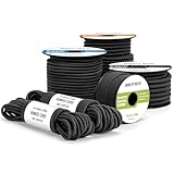 Brotree Gummiseil Expanderseil 4mm x 10m Schwarz - Planenseil Spanngummi Spannseil Wetterfest für...
