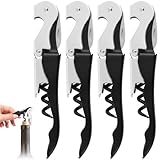 SINZONeu® Kellnermesser Edelstahl - 3-in-1 Weinöffner mit Korkenzieher & Flaschenöffner |...