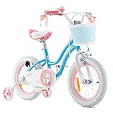 RoyalBaby Stargirl Kinderfahrrad Mädchen Kinder Fahrrad 18 Zoll Blau