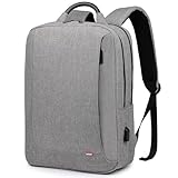 HYZUO 15.6 Zoll Laptop Rucksack mit USB Ladeanschluss Slim Backpack Schulrucksack mit Laptopfach...