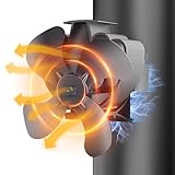 Dancial Magnetisch Kaminventilator,4 Blätter Wärmebetriebener Ofen-Ventilator,Leiser...