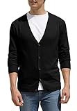 Hisir Strickjacke Herren Pullover V Ausschnitt Leichte Cardigan Elegant Winterjacke Klassischer...