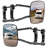 2 Stück Wohnwagenspiege, Universal Zusatzspiegel Außenspiegel, Verstellbarer Wohnwagen Spiegel...