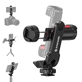 SYNCWIRE Phone Tripod Adaptor, Universal Smartphone Mount Adapter with 2 Cold Shoe and 1/4' Standard...