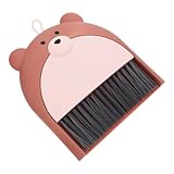 PartyKindom Mini Kehrschaufel und Besen Set Klein mit Niedlichem Bären Design Kompakt für Desktop...