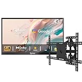 SYLVOX Outdoor TV mit, 43 Zoll Smart TV wasserdichte Outdoor Fernseher, 4K Fernseher für draußen,...
