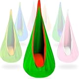 Hängehöhle, Hängesessel – Mit Bequemem, Rundem Kissen(Green 2)