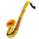 Widmann 23931 - Aufblasbares Saxophon, 55 cm, Musiker, Instrument, Karneval, Mottoparty