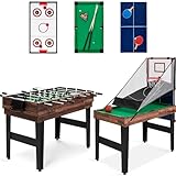 5 in 1 Multi Sport Spieltisch, Combo Spieltisch für Kinder Billardtisch, Kickertisch,...