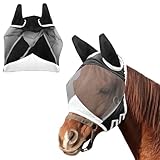 UYUYong Fliegenschutzmaske Ohrenschutz Fliegenmaske Atmungsaktiv Fine Mesh Verstellbare Fly Buckler...