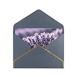 Vielseitige und lebendige Blanko-Karten mit Lavendelblüte, perfekt für Hochzeiten und Dankeskarten