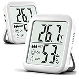 Antonki 2 Stück Thermometer Hygrometer Innen Raumthermometer, Digital Temperatur und...