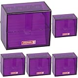 BRUNNEN 102058060 Karteikasten - Colour Code, Maße 8,5 x 7,5 x 4,8 cm - purple (Packung mit 5)