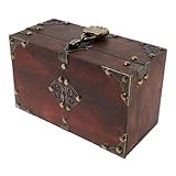 Healeved Retro Schmuckkästchen mit Zahlenschloss Kompakte Vintage Schatztruhe im Europäischen Stil...