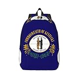 YQxwJL Rucksack mit Kentucky-Flaggen-Druck, lässiger Tagesrucksack, Wanderrucksack, Outdoor,...