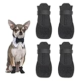 4 Stück Hundeschuhe Pfotenschutz Hunde Schuhe Outdoor atmungsaktiv Hundeschuhe Hundesocken Anti...