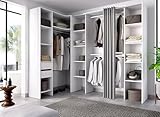 Dmora - Großer Kleiderschrank Bestone, Schlafzimmermöbel, Schrank, Garderobe, 234x141 h205 cm,...