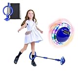 Kinder Blinkender Springring Fußkreisel mit Zähler,Swing Wheel mit Lichtrad,Blinkender...