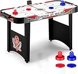 Air Hockey Tisch 4ft Indoor Digital Scoreboard Hockey Spiel Set mit 2 Pucks, 2 Pushers für...