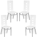 homewell Set mit Esszimmerstühlen, 44 x 53 x 102 cm, Rückenlehne mit sechs quadratischen Löchern,...